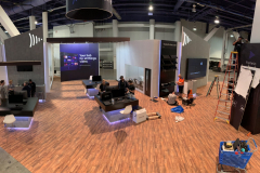 Building our award-winning booth.