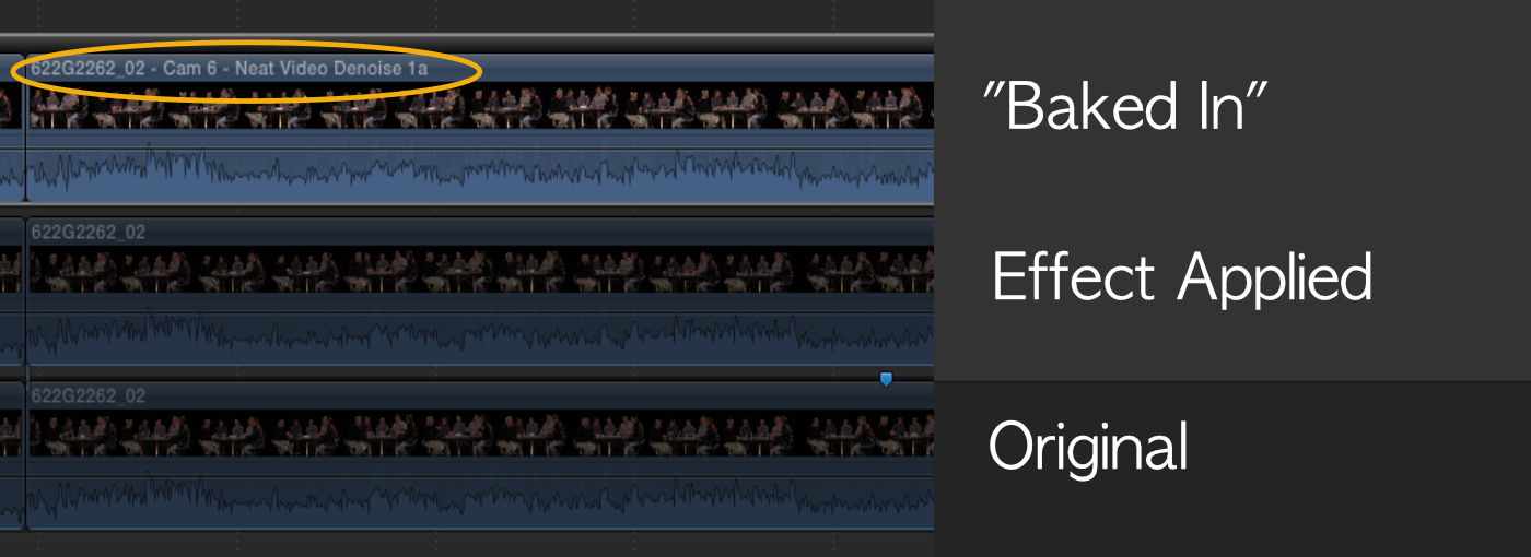 Create a Compound Clip with the effect applied, then export and import a "Baked In" version above it. You will have immediate playback without taxing your processors. Plus you'll be able to tweek the effect as needed.