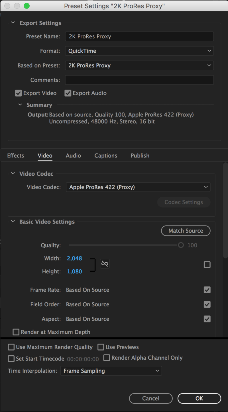 screen capture format that works with premiere pro