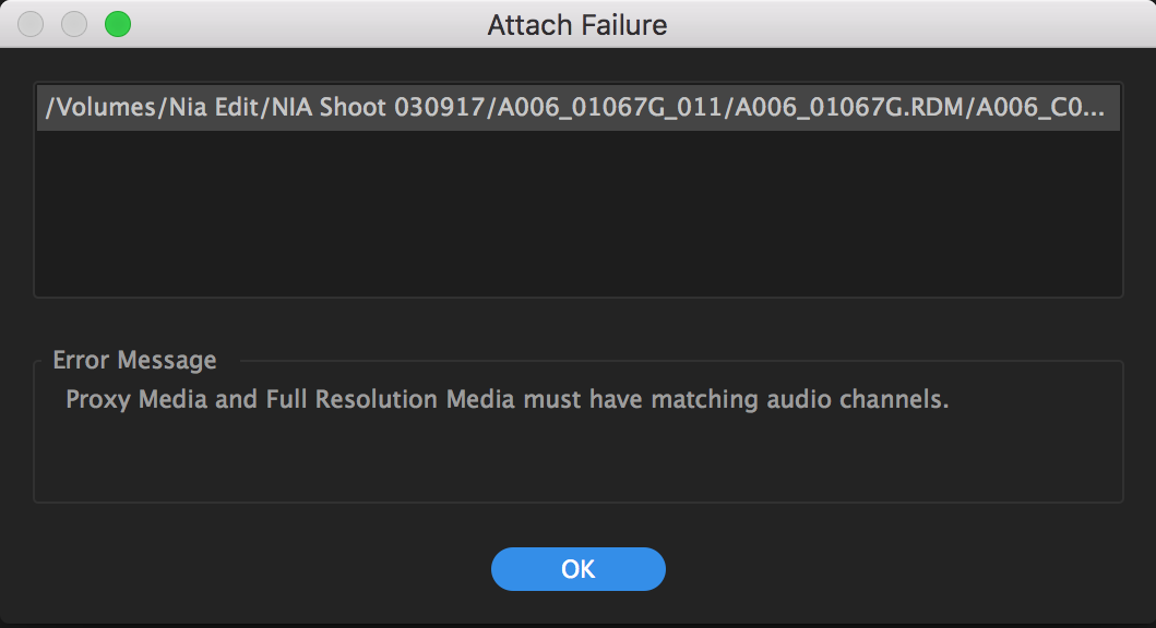 Attach Failure Audio Warning