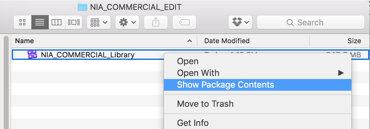 FCP X Proxies - Show Package Contents