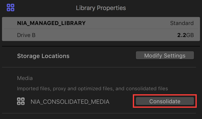 FCP X Proxies - Consolidate Button