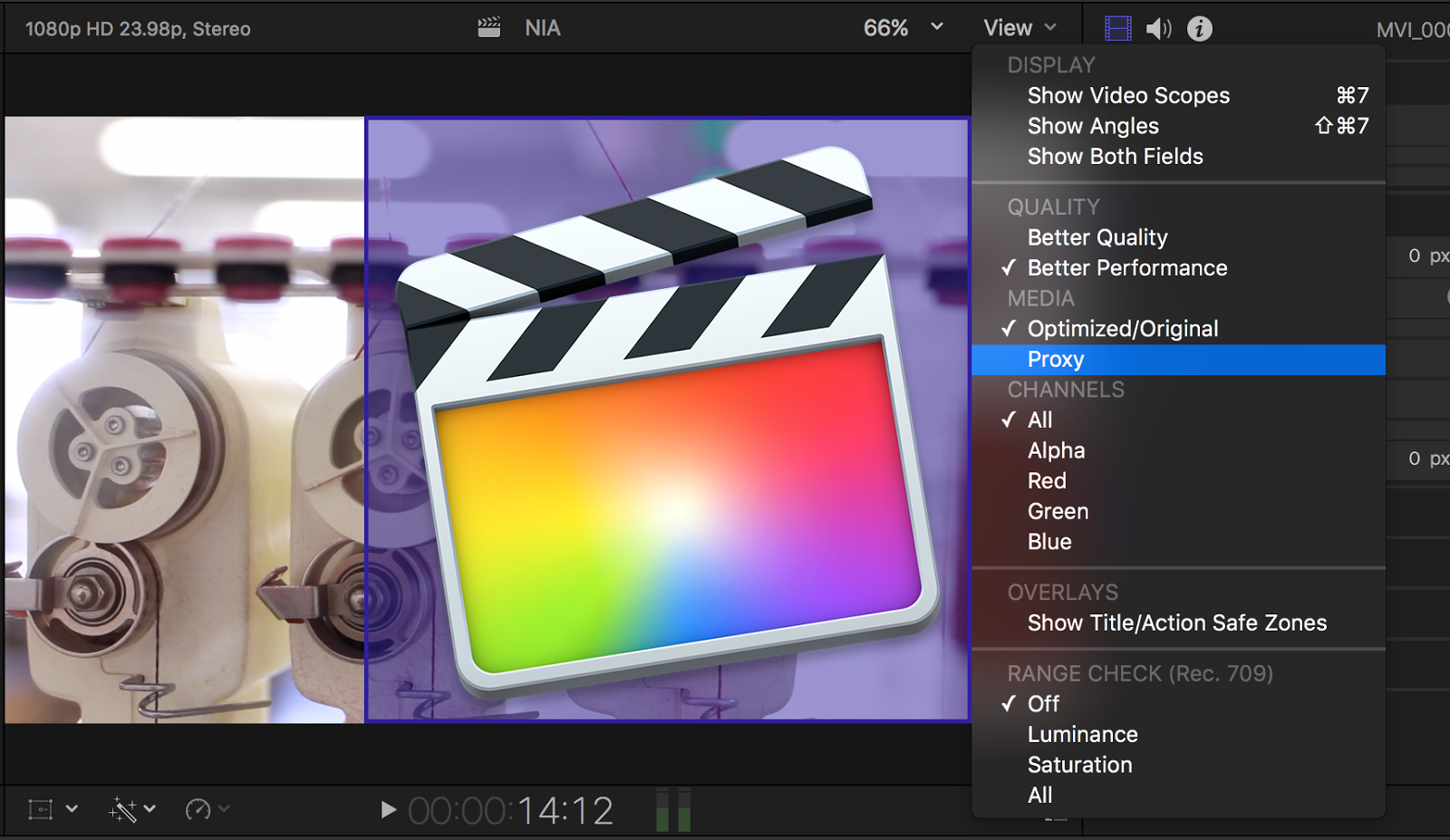 final cut pro x optimized media or proxy