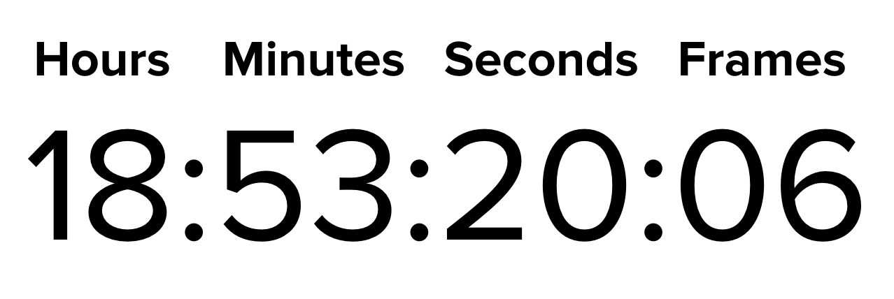 timecode calculator using normal time