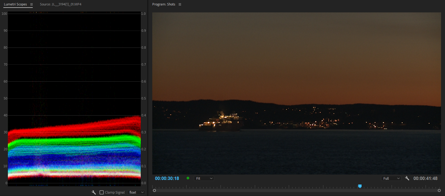 Waveform video scope RGB 3