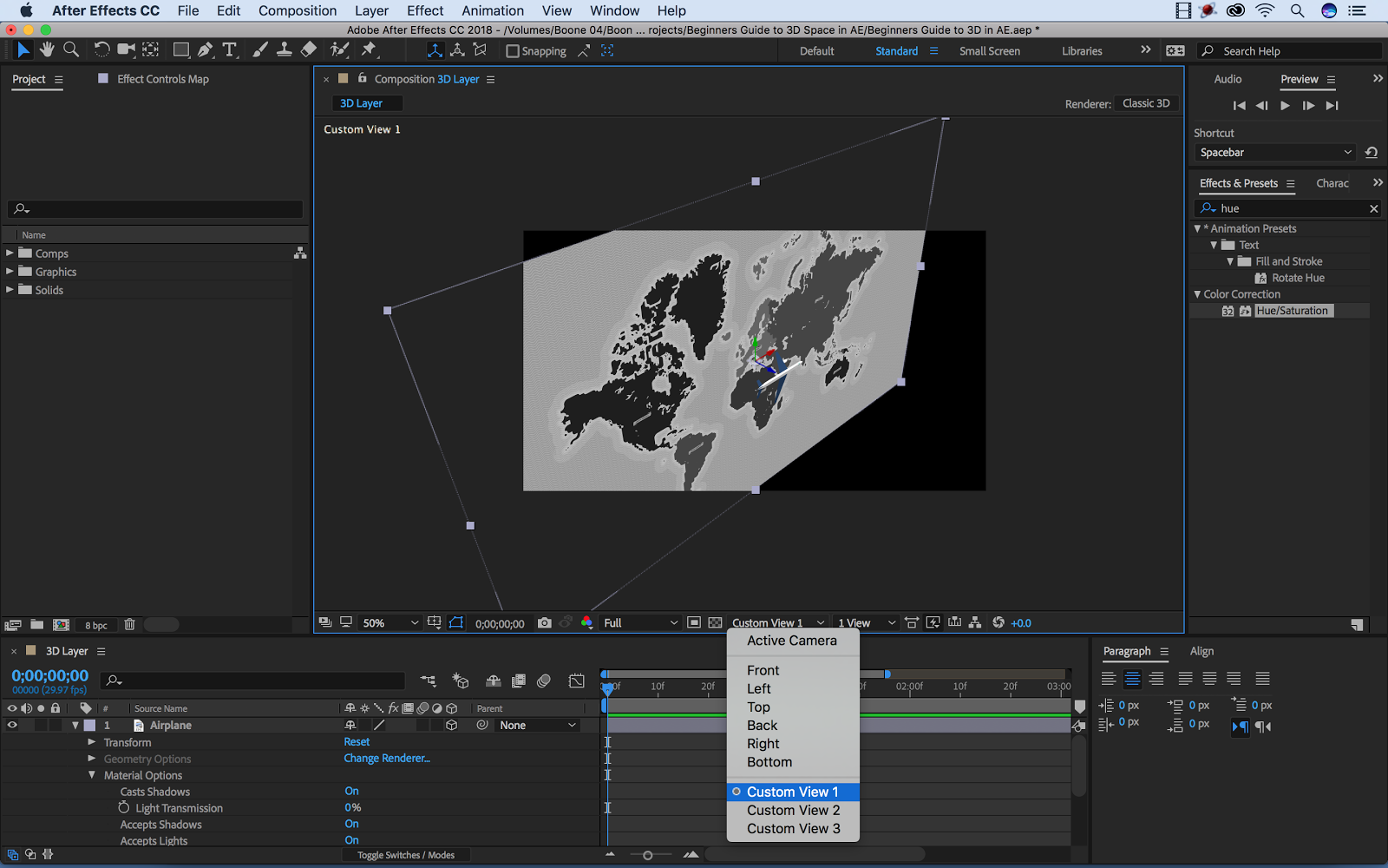 The Beginner’s Guide to Working in Adobe After Effects 3D