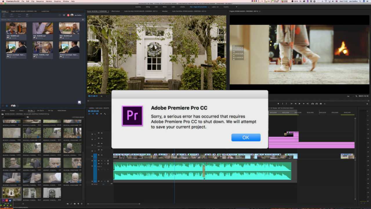 Premiere pro has encountered an error как исправить