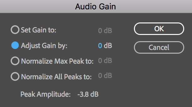 Premiere Pro Audio Tools 01 Audio Gain