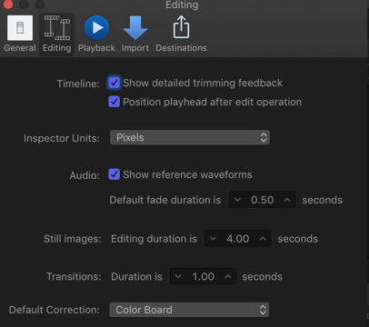 FCPX Color Grading - default correction