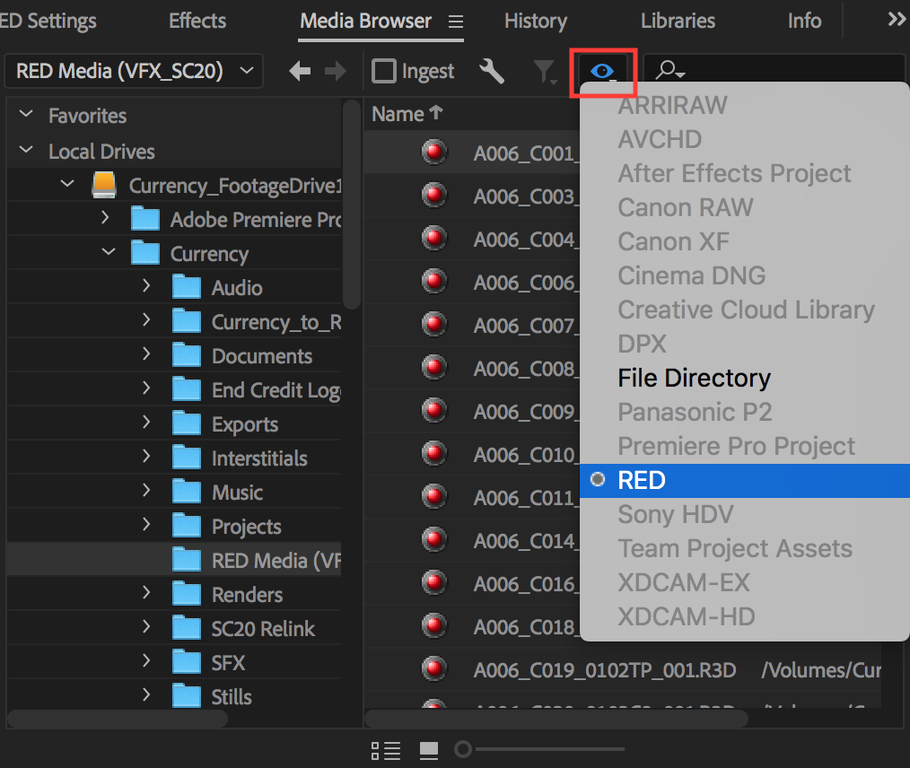 RED workflows - RED Media in Premiere Pro