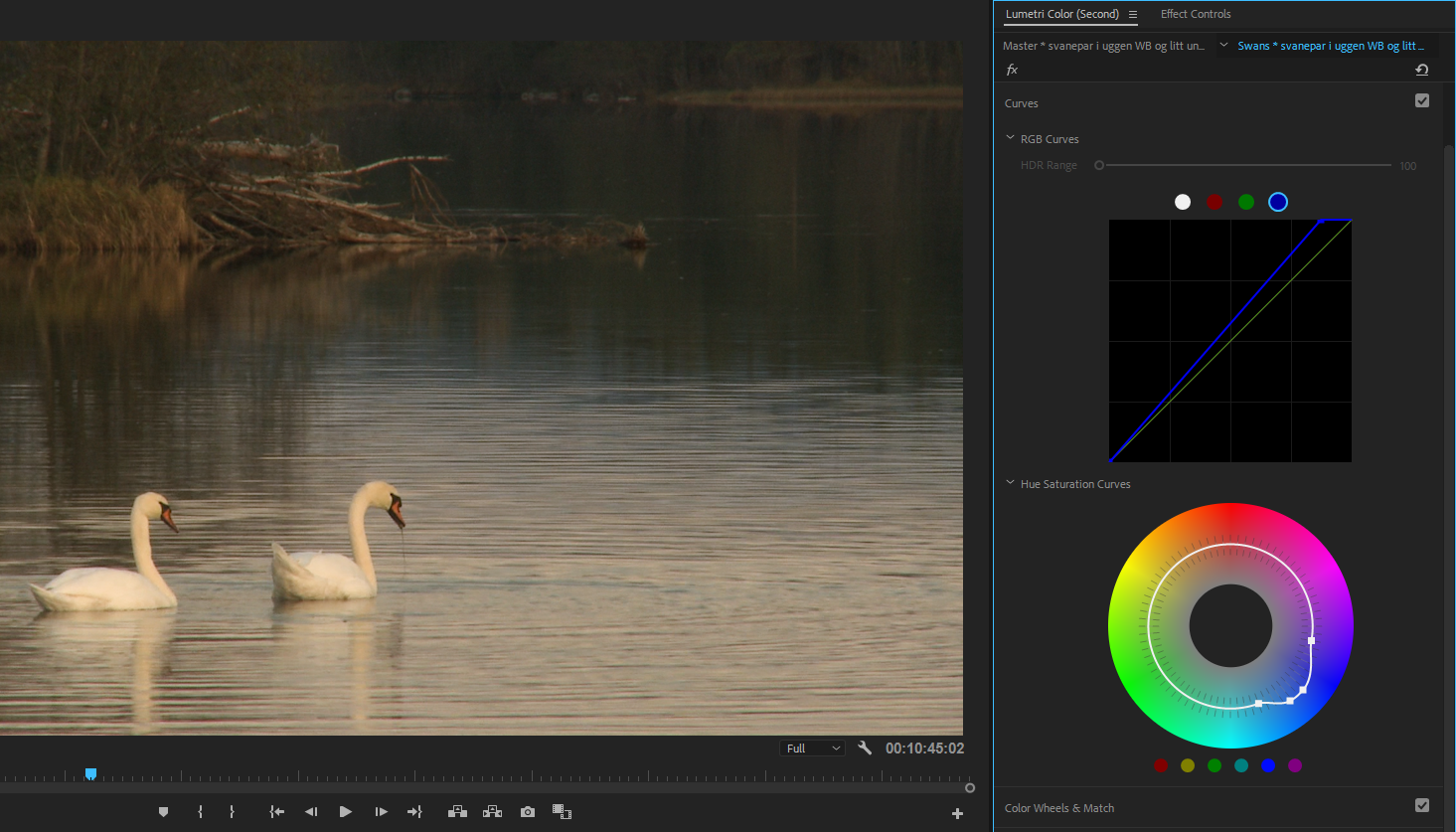 Premiere Color Correction: Docking the Lumetri and Effect Controls panels together