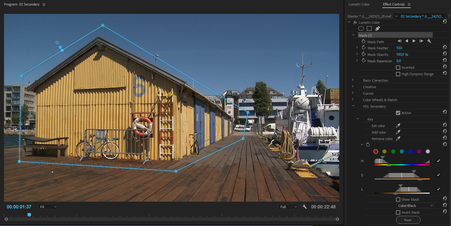 Premiere Color Correction: Masking