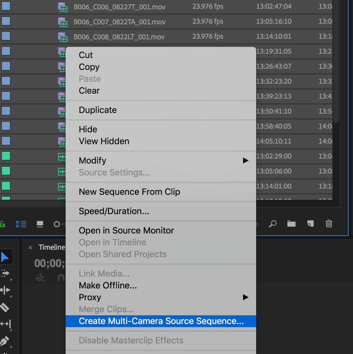 how to duplicate audio in premiere pro