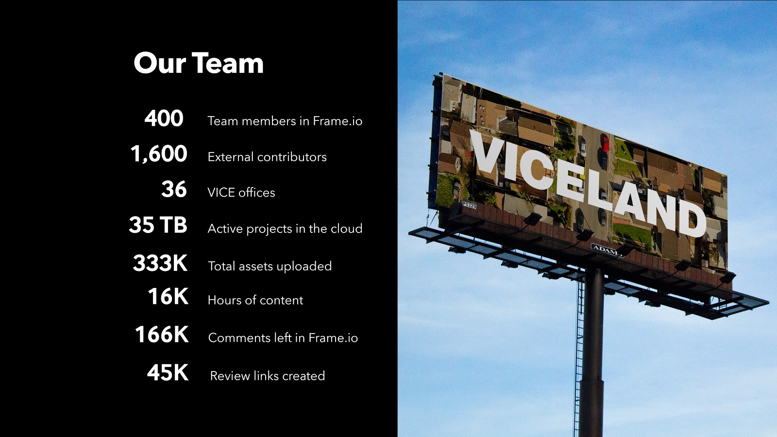 Vice workflow by the numbers
