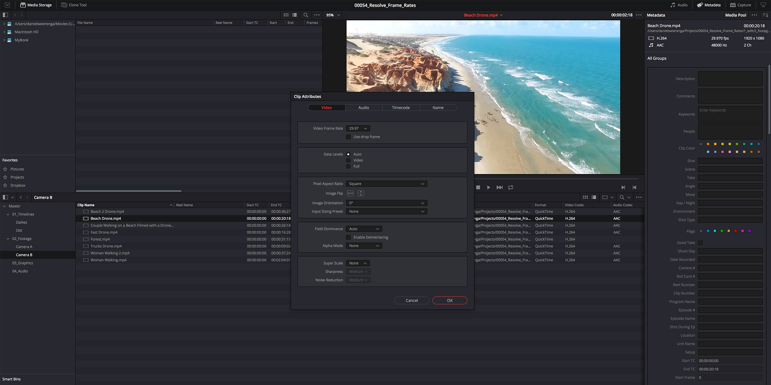 Mixing Frame Rates in DaVinci Resolve – Part 2: Native Frame Rates