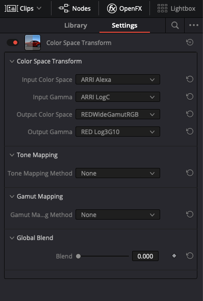 Color Space Transform Plug in