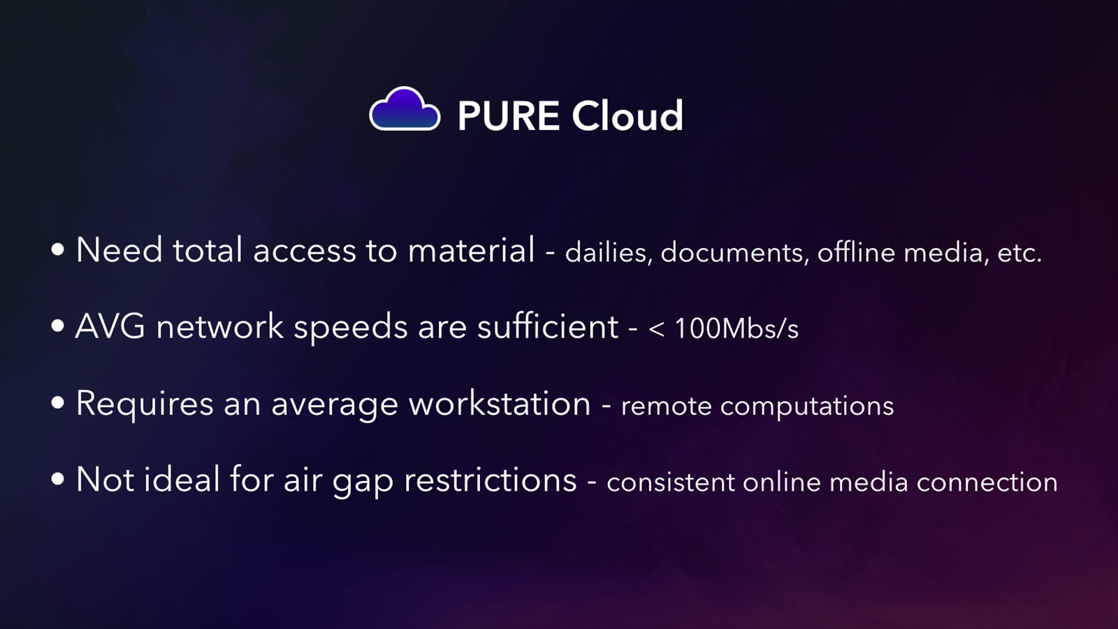 pure cloud workflow