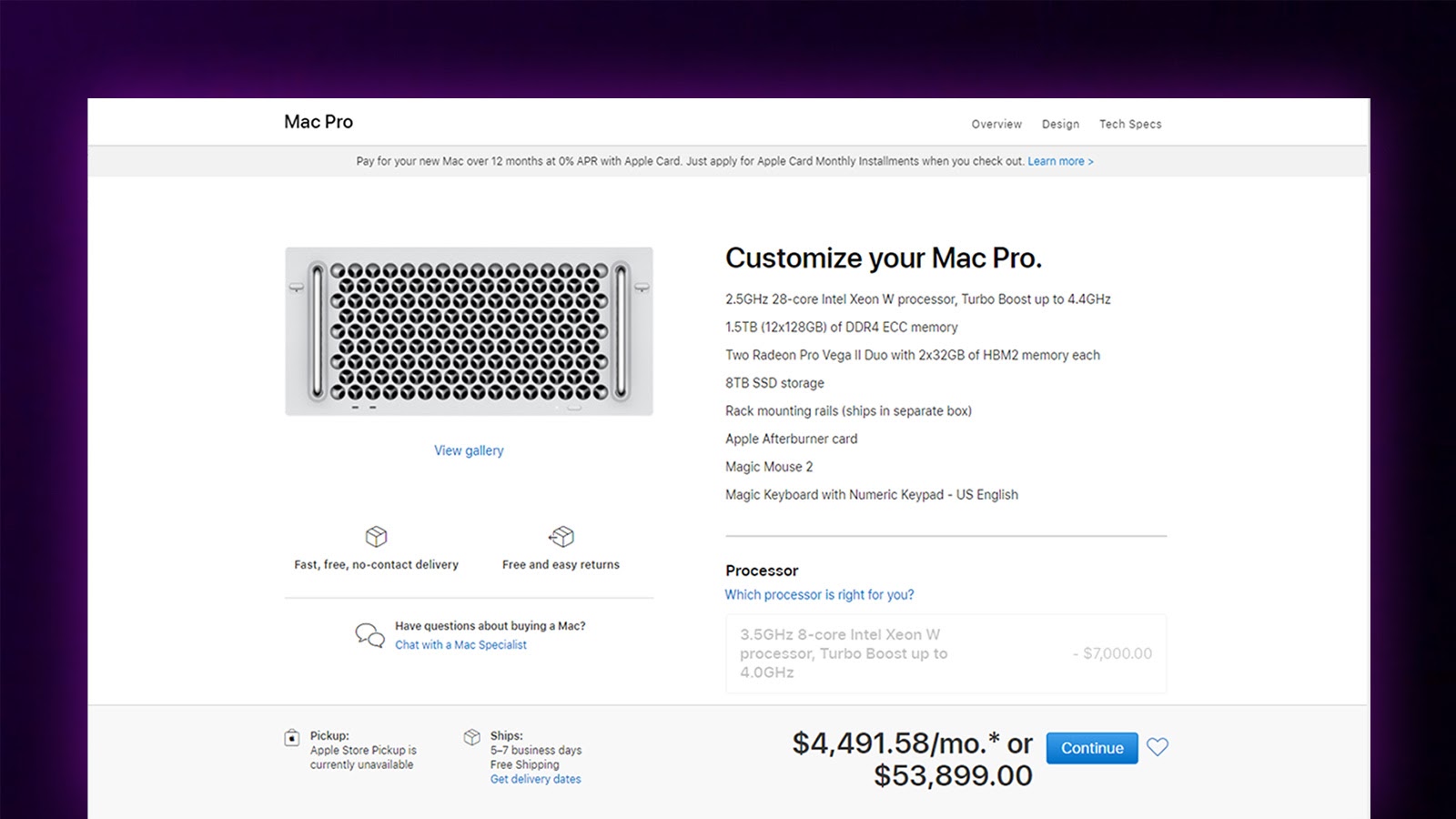 Top-end mac pro price