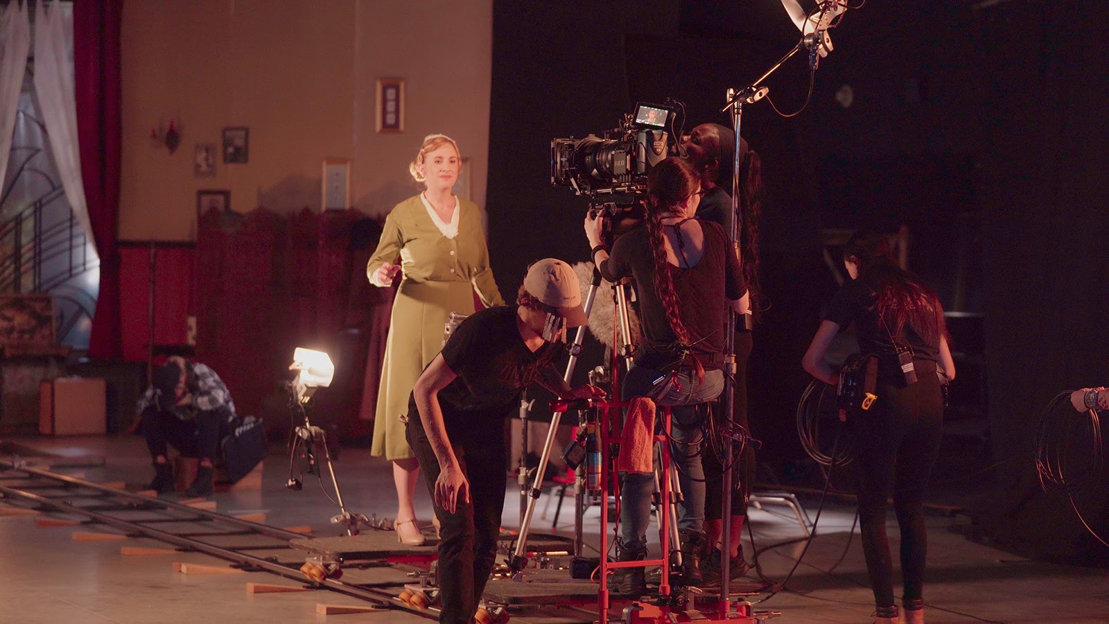 Dolly cam on the set of Acting:L The First Six Lessons