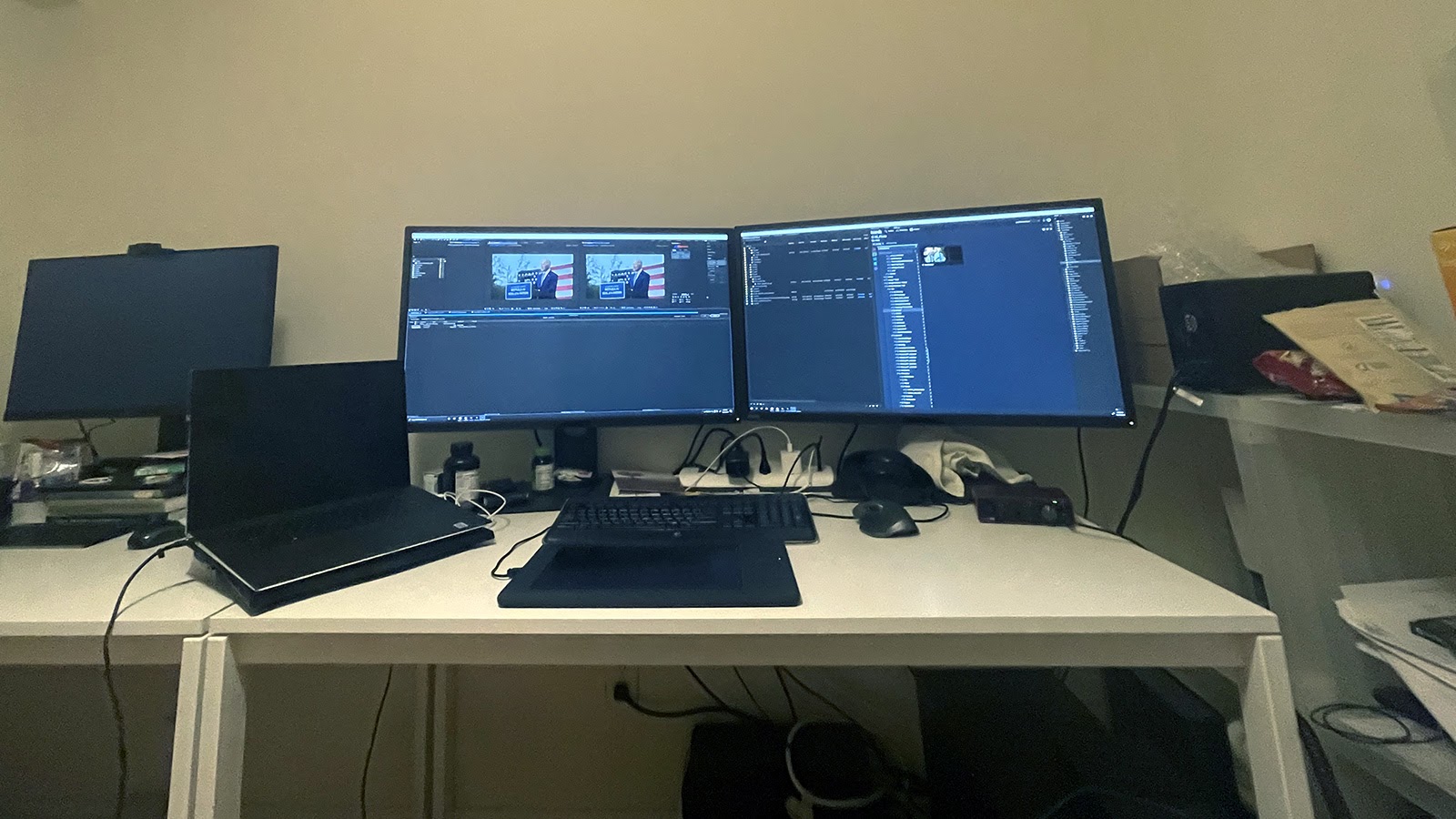 Rough and ready video editing station