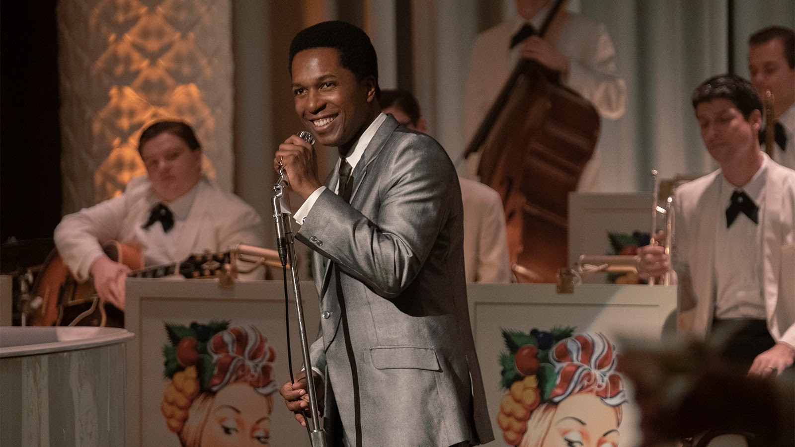 Leslie Odom Jr. playing (and singing) Sam Cooke in One Night in Miami. Image © Amazon