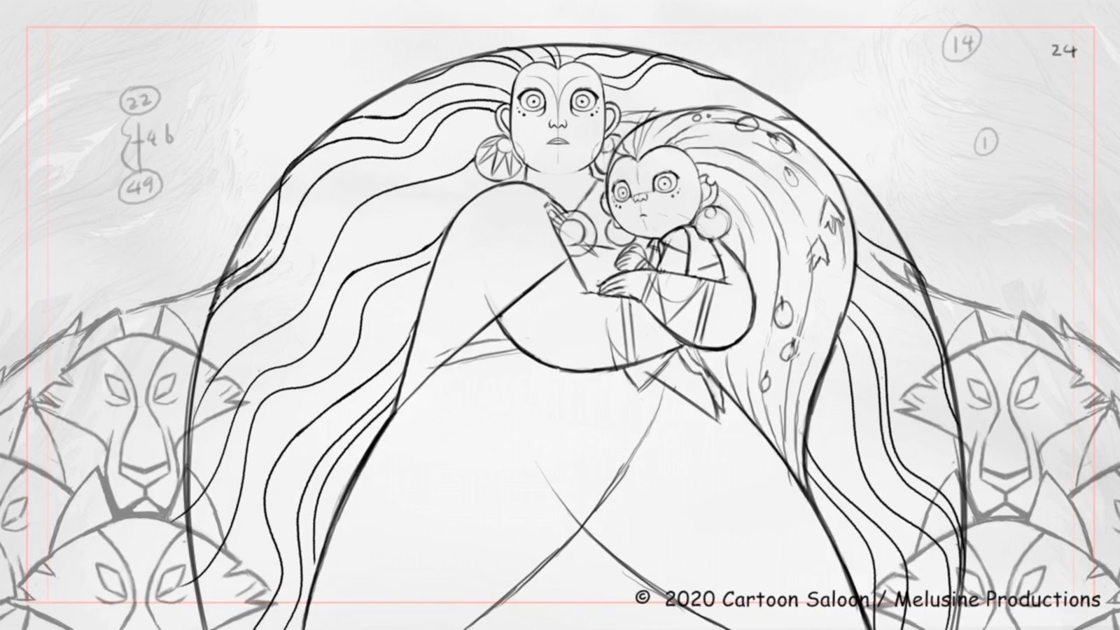 Production cel from Wolfwalkers by Cartoon Saloon