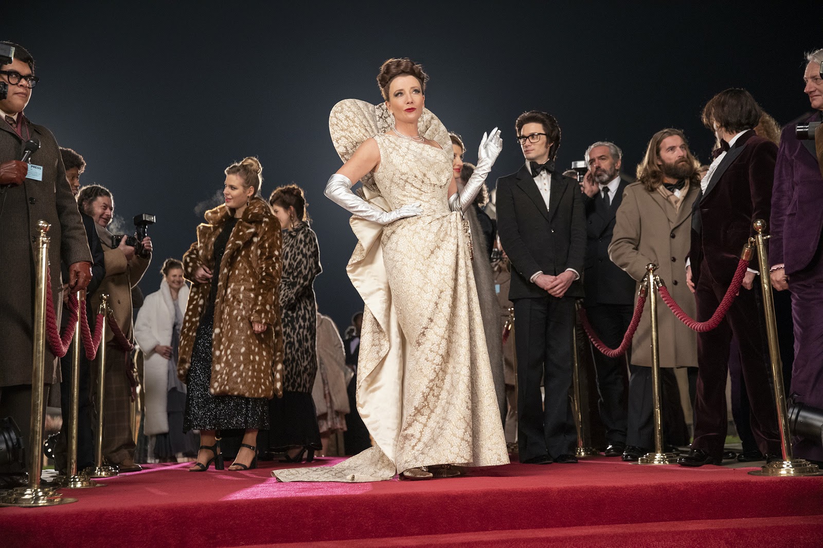 Emma Thompson as The Baroness on the red carpet in Cruella