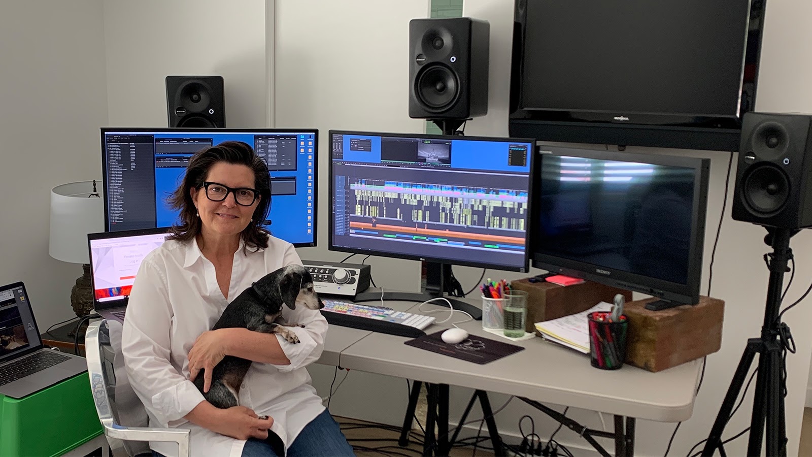 Tatiana at her home workstation