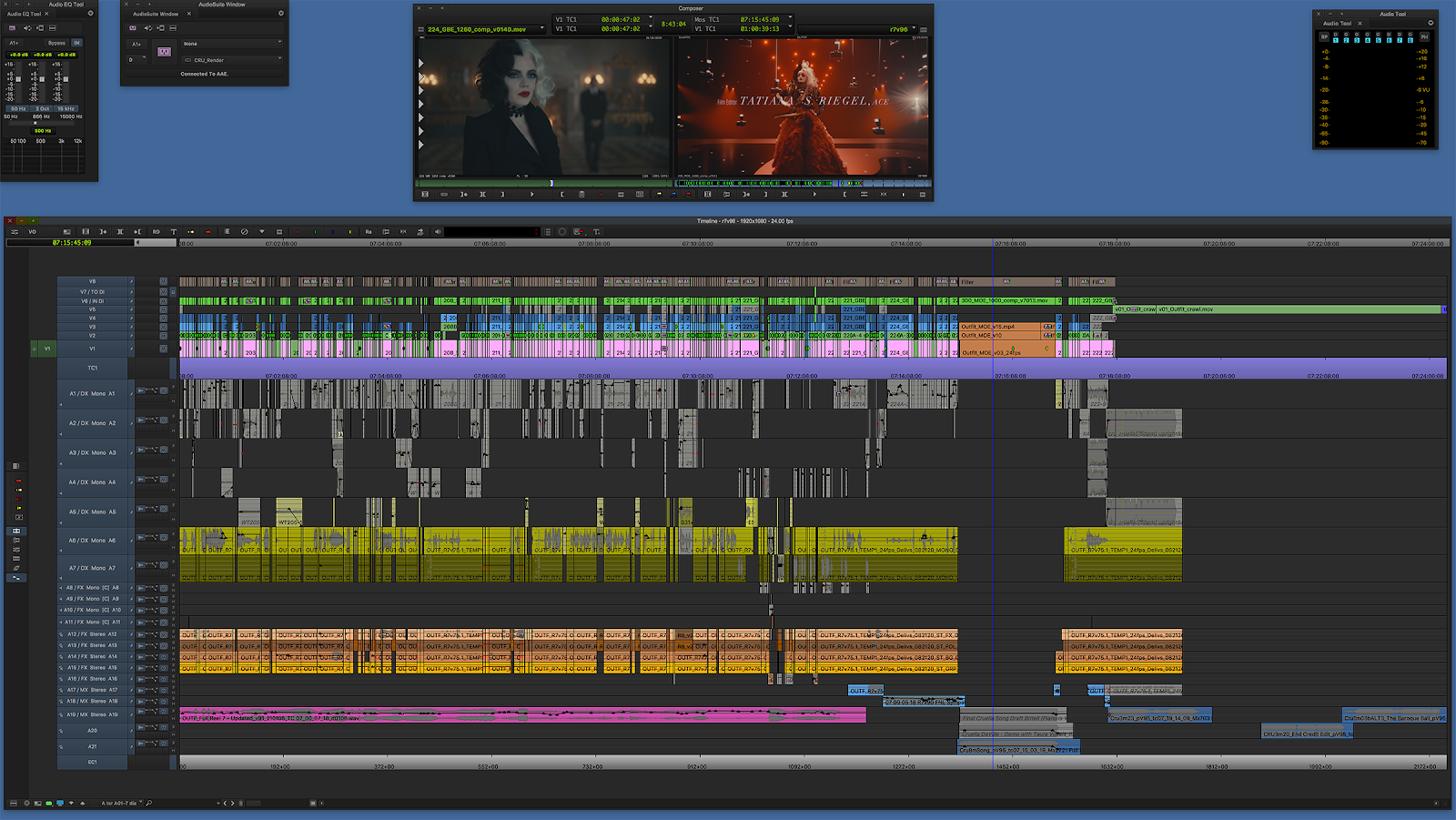 Avid timeline edit lock for Cruella