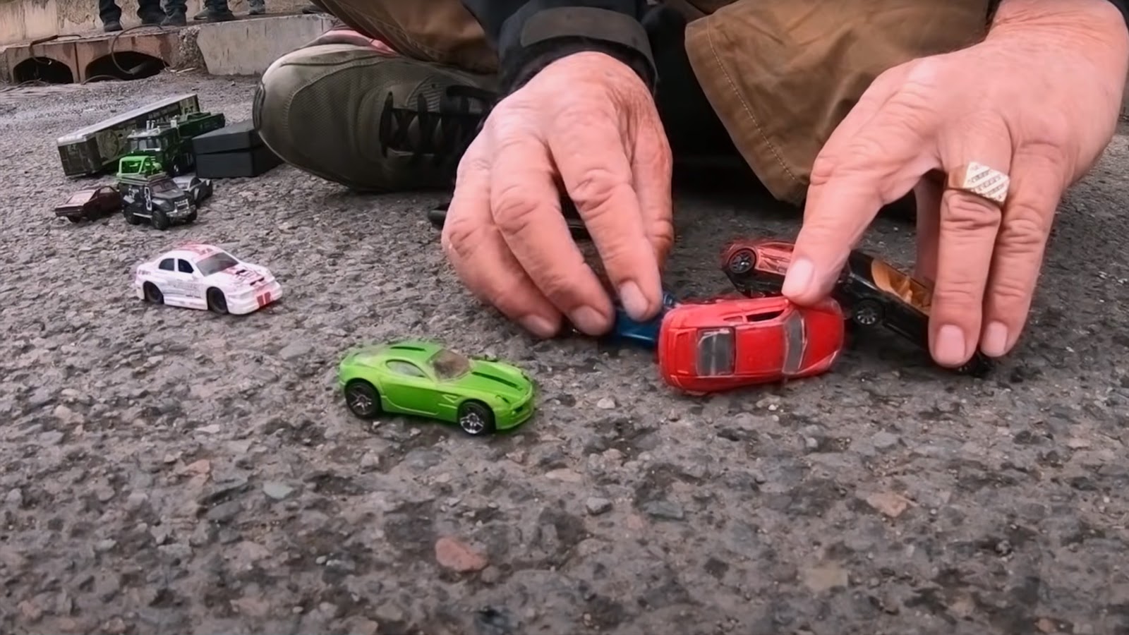 Stunt previs with Matchbox cars