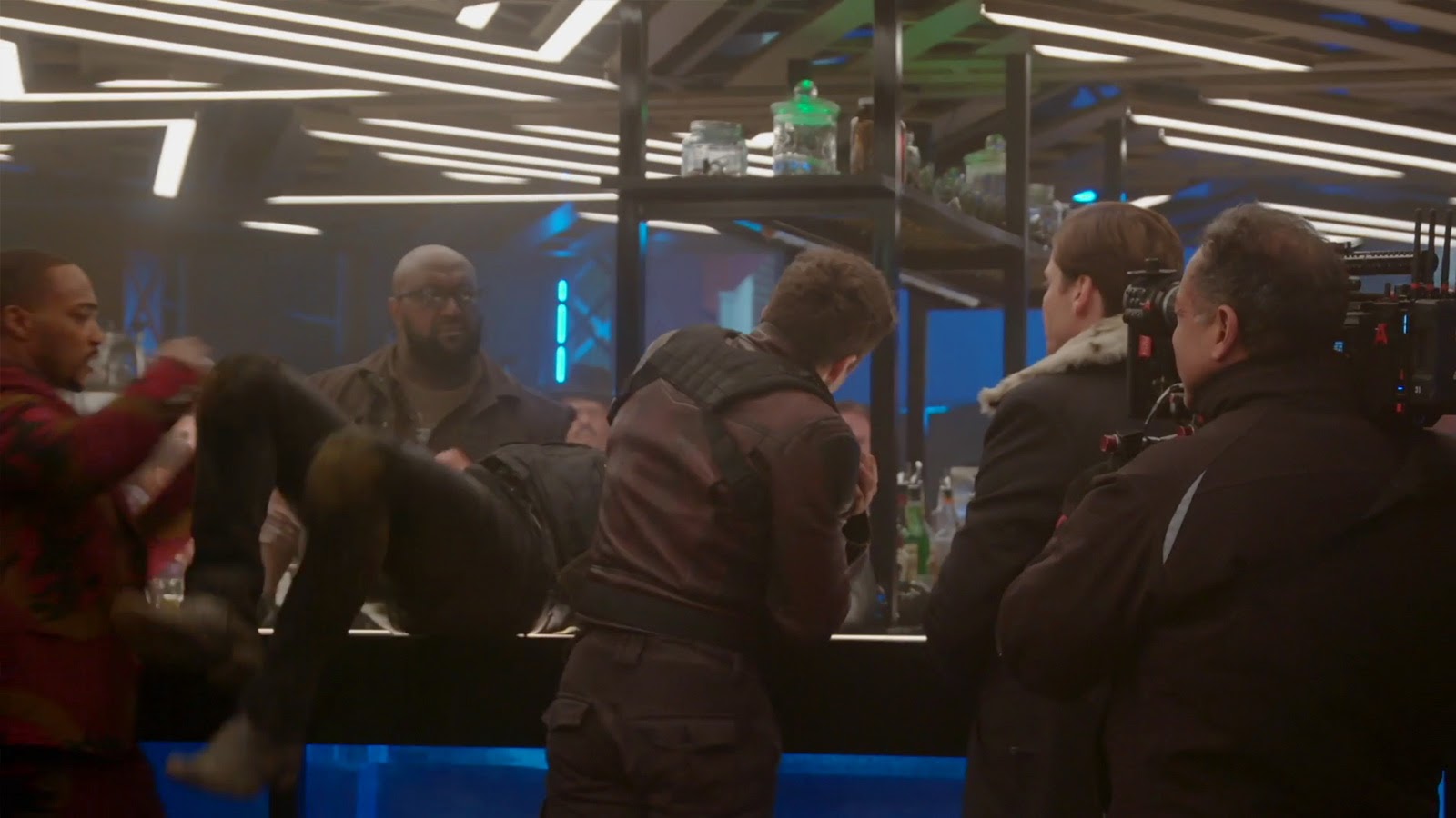 Behind the scenes at the nightclub in The Falcon and The Winter Soldier 