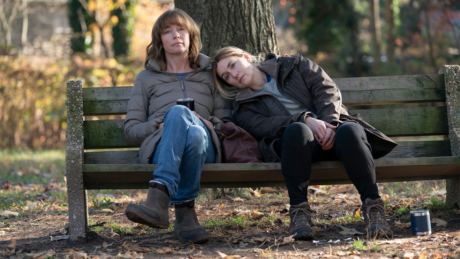 Julianne Nicholson and Kate Winslet in Mare of Easttown