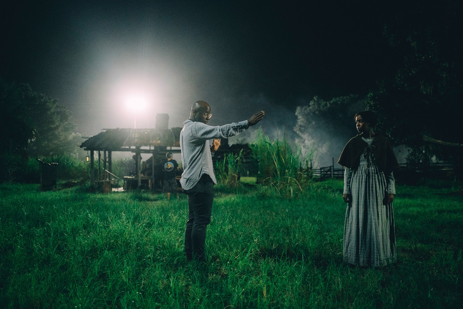 Barry Jenkins directs Thosu Mbedu in The Underground Railroad