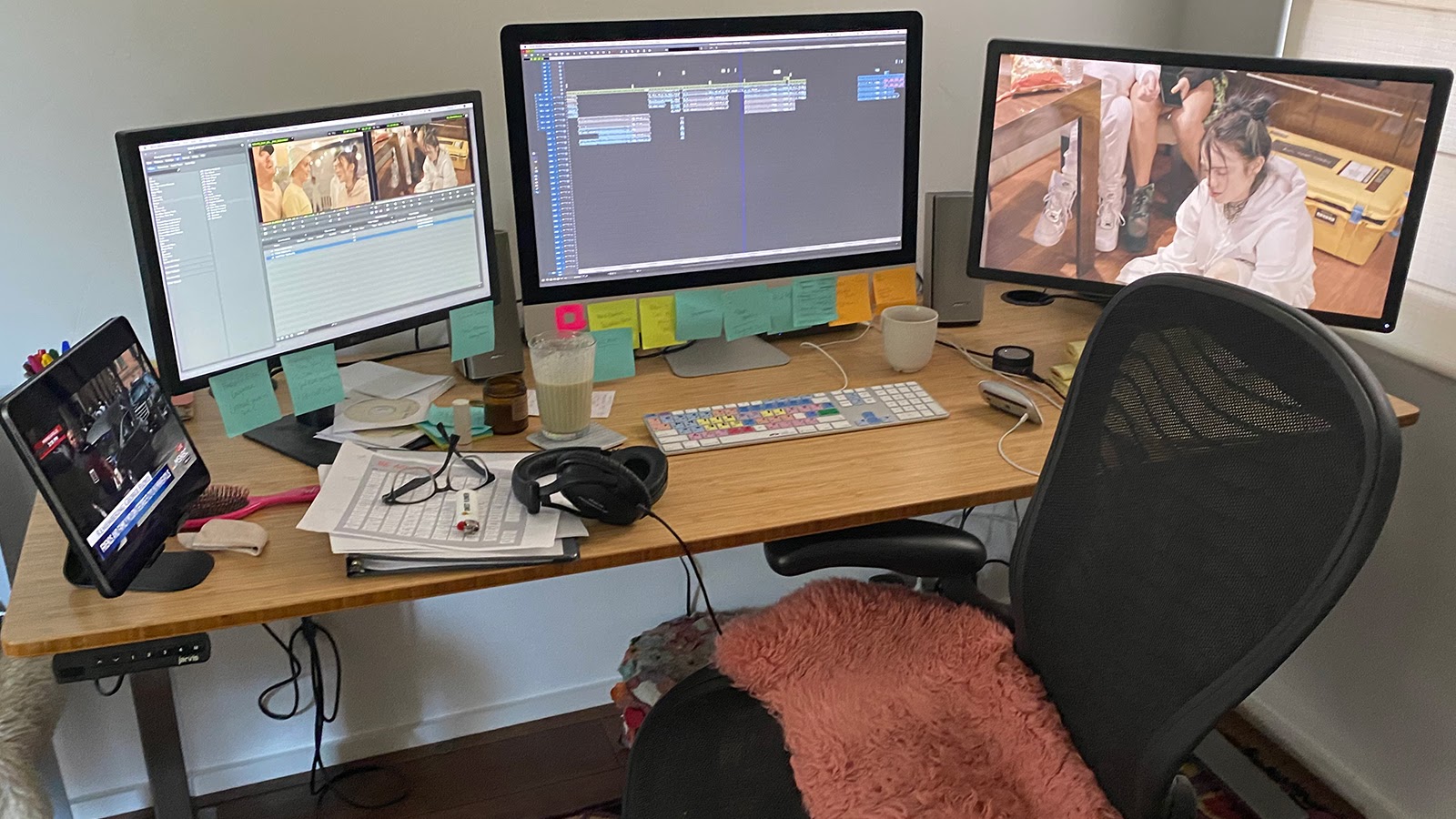 Lindsay Utz's editing workstation for Billie Eilish: The World's a Little Blurry 