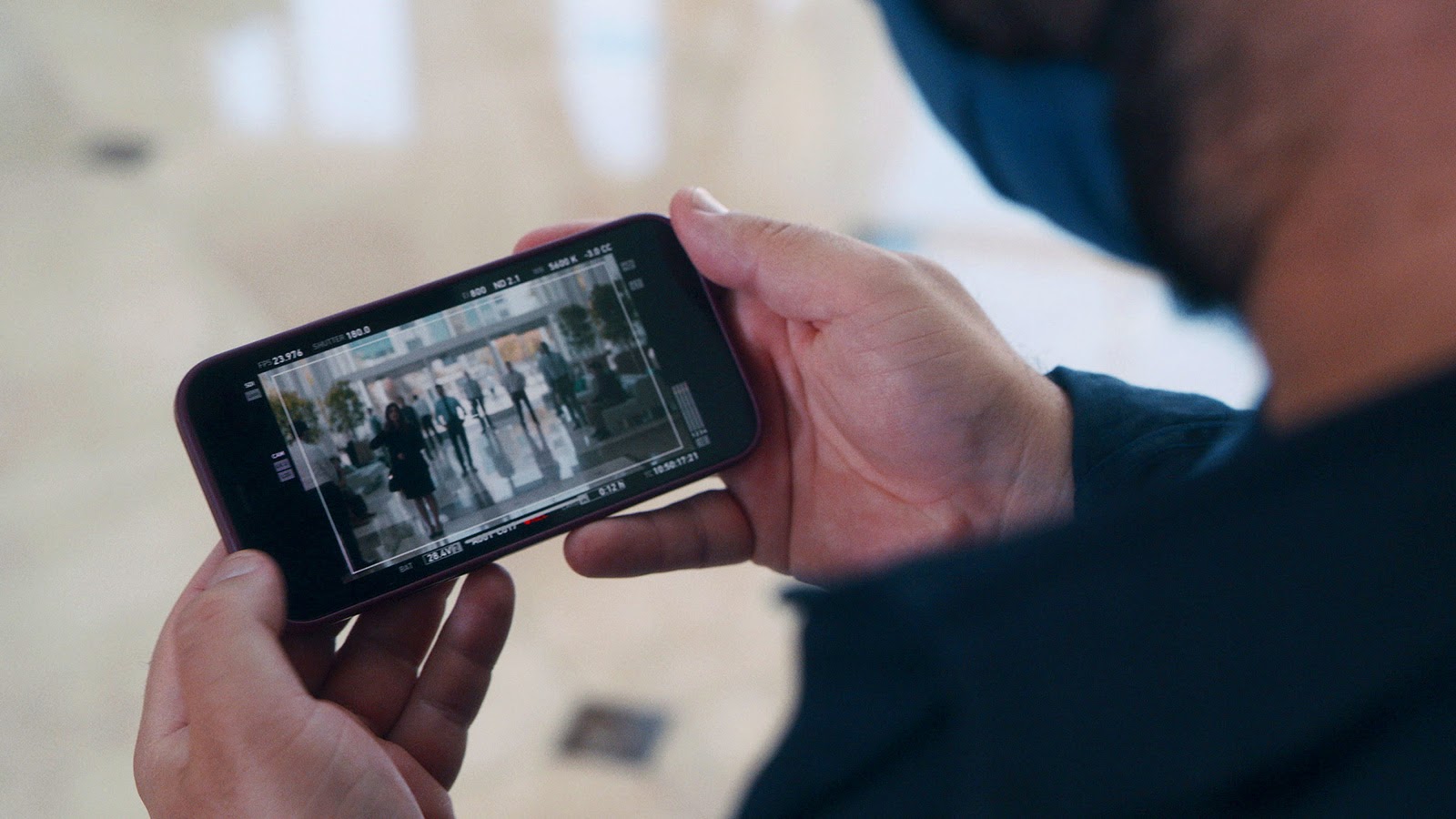 C2C allows the director to check the take on a smartphone