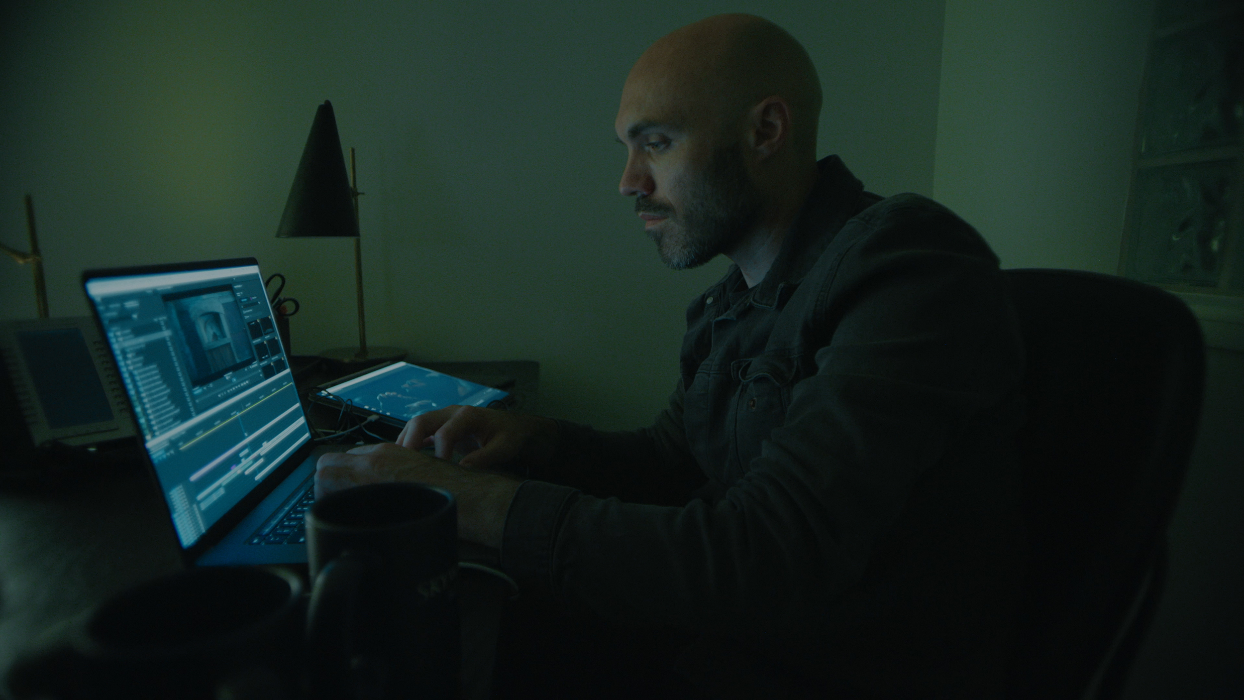 David Lowery working on "Green Knight" with Premiere Pro and Frame.io