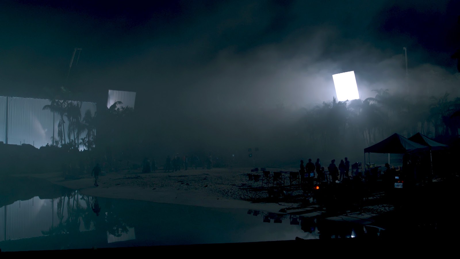 Calm before the chaos on the beach stage of The Suicide Squad. 