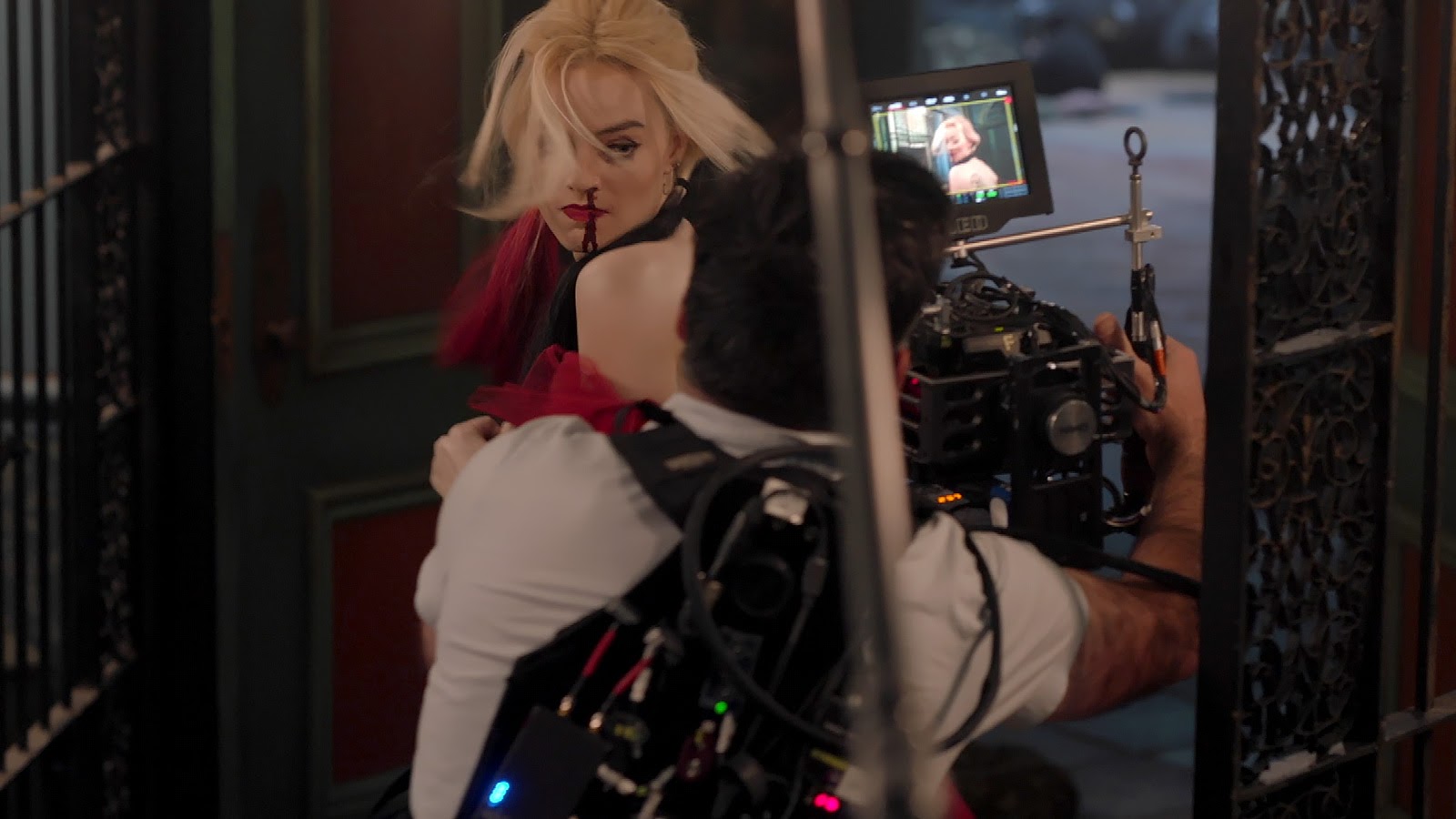 Margot Robbie gets physical as Harley Quinn in The Suicide Squad. 