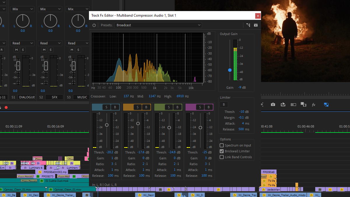 Using the Multiband Compressor’s Broadcast preset as a starting point.