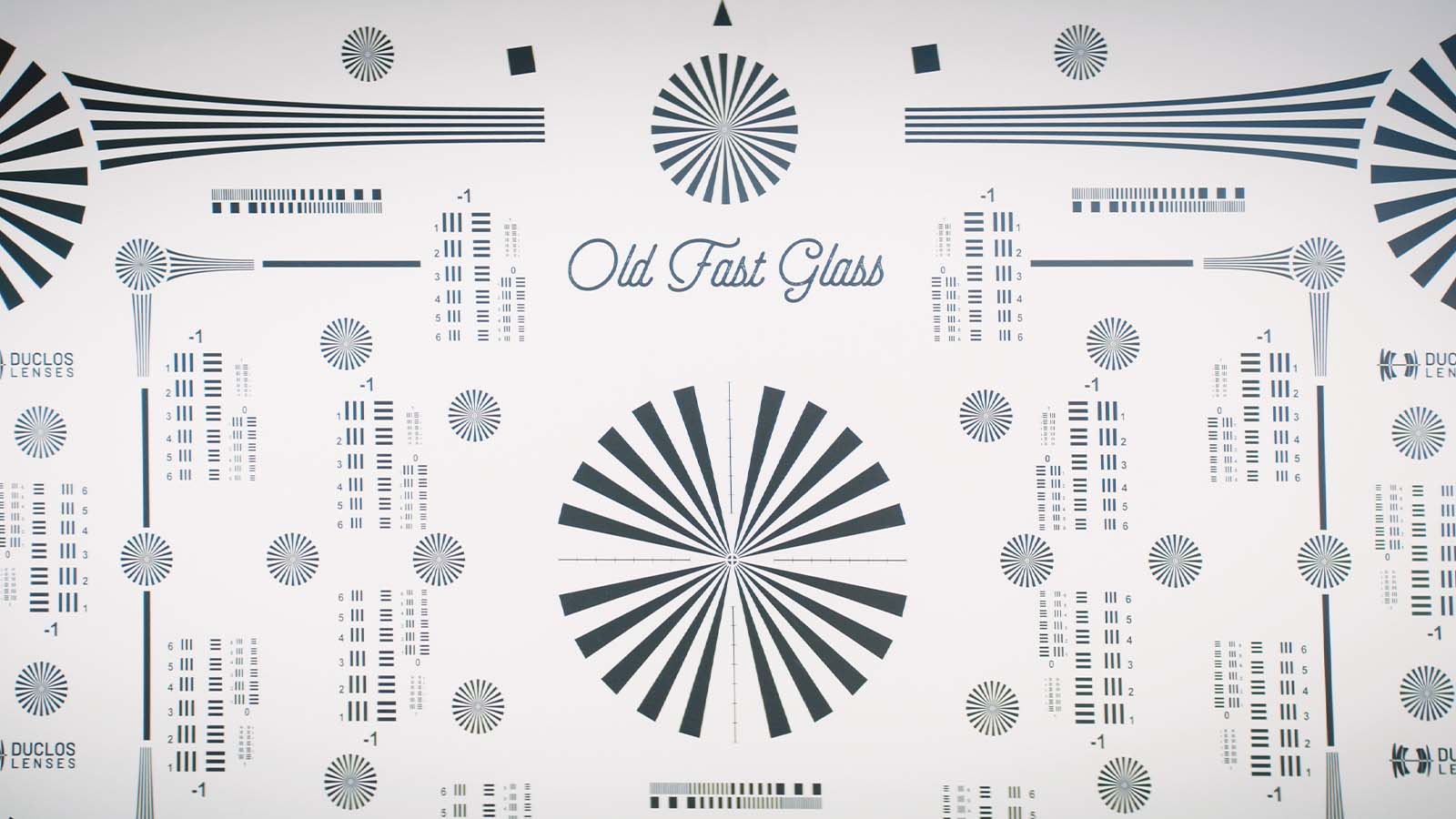 Lens testing chart for Old Fast Glass.