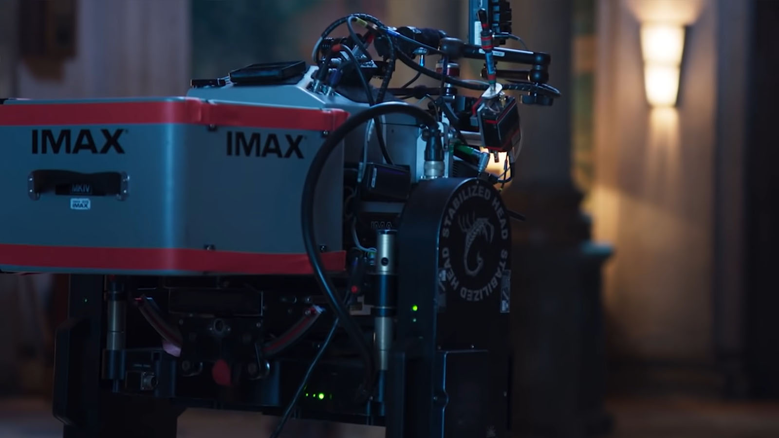 Up close with the IMAX 70mm camera rig on the set of No Time to Die.