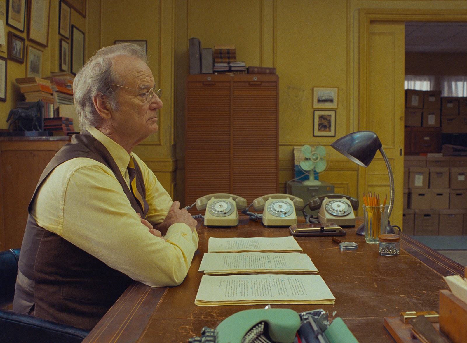 Bill Murray as Arthur Howitzer Jr., editor of The French Dispatch (which is loosely based on The New Yorker). Image © Searchlight Pictures
