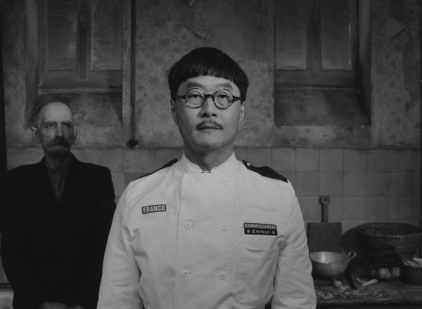 Stephen Park as the chef, Nescaffiere, in The French Dispatch. Image © Searchlight Pictures