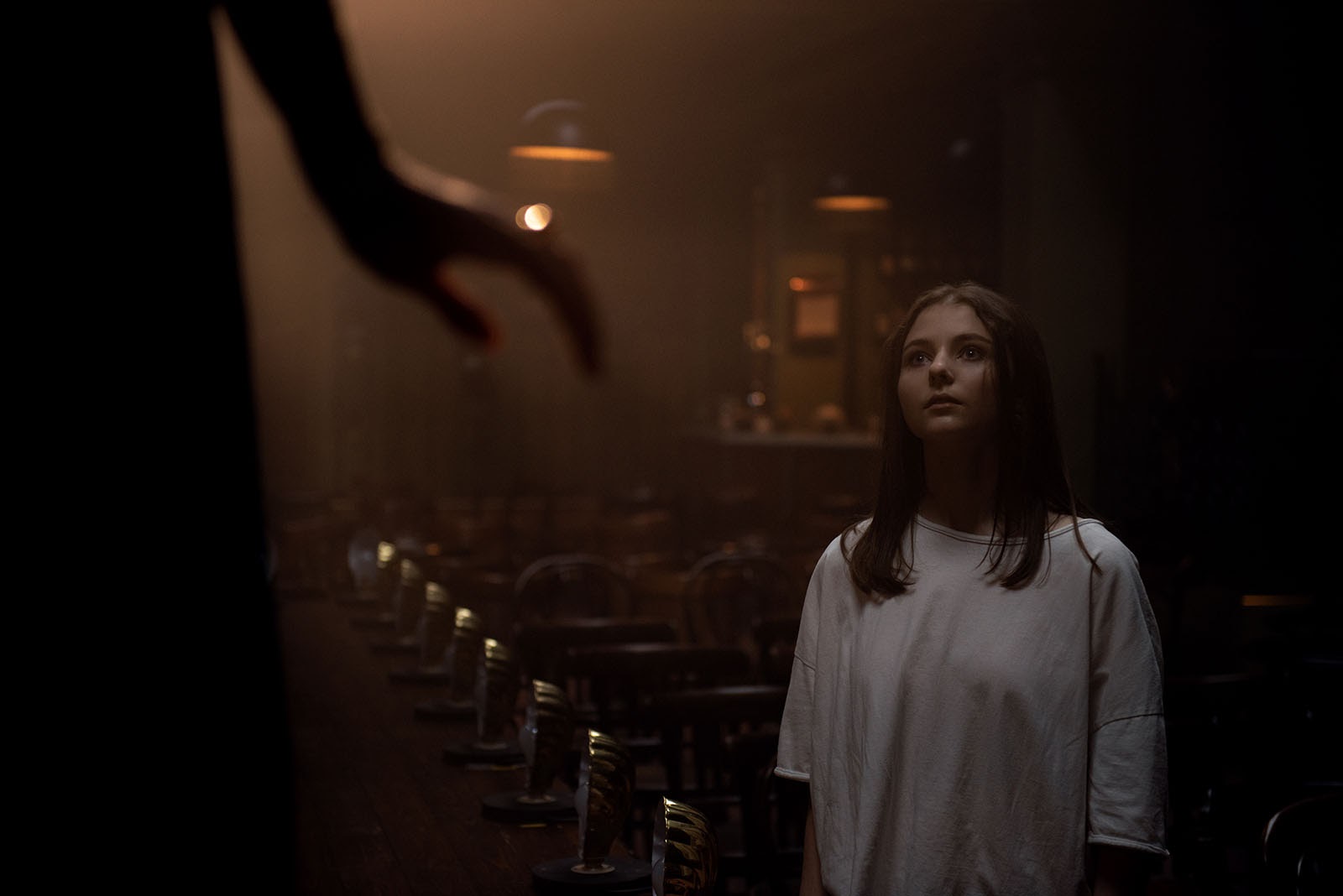 Thomasin McKenzie plays Eloise (Ellie) in Last Night in Soho, a dark thriller. Image © Focus Features