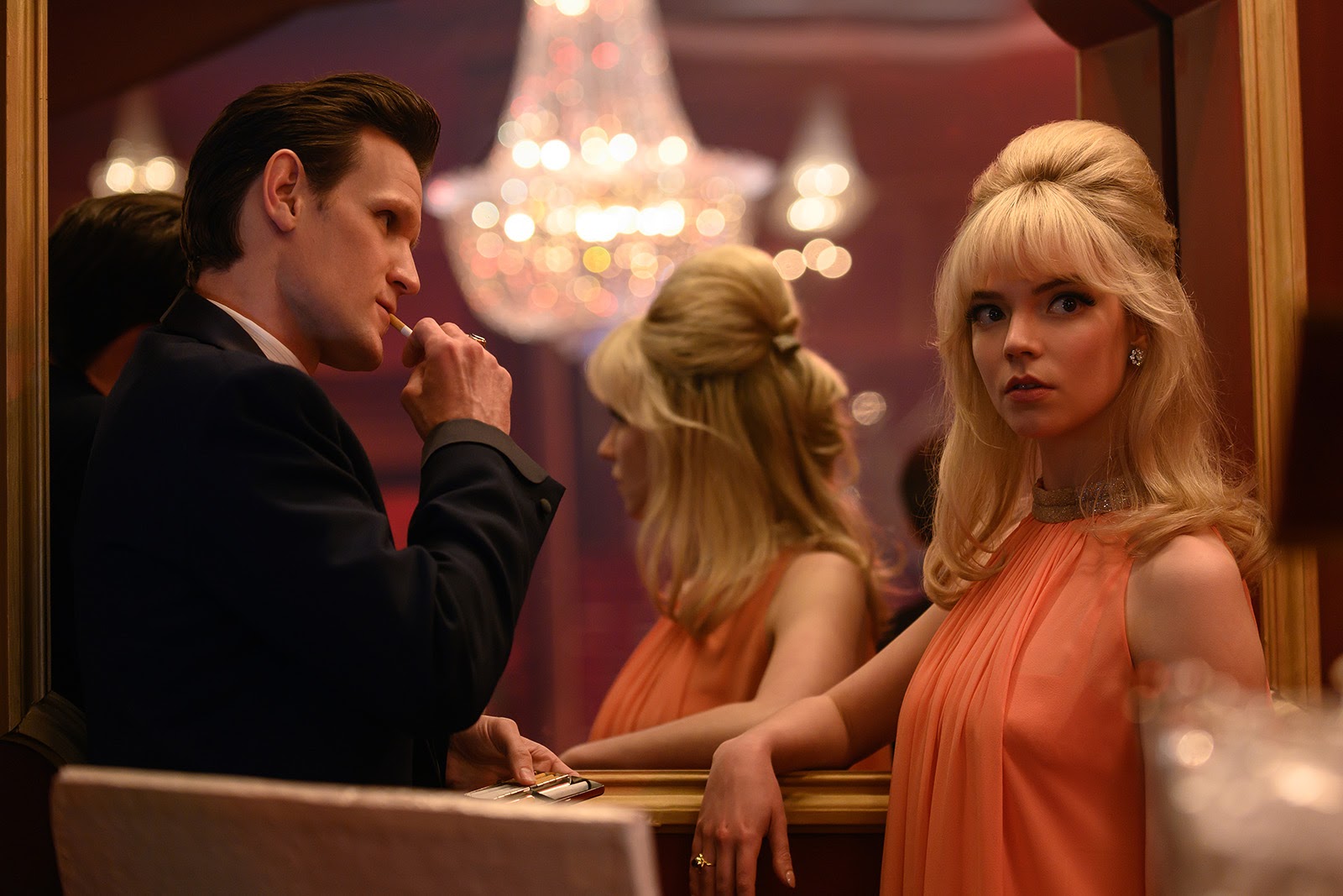 Matt Smith as Jack and Any Taylor-Joy as Sandie in Last Night in Soho. Image © Focus Features