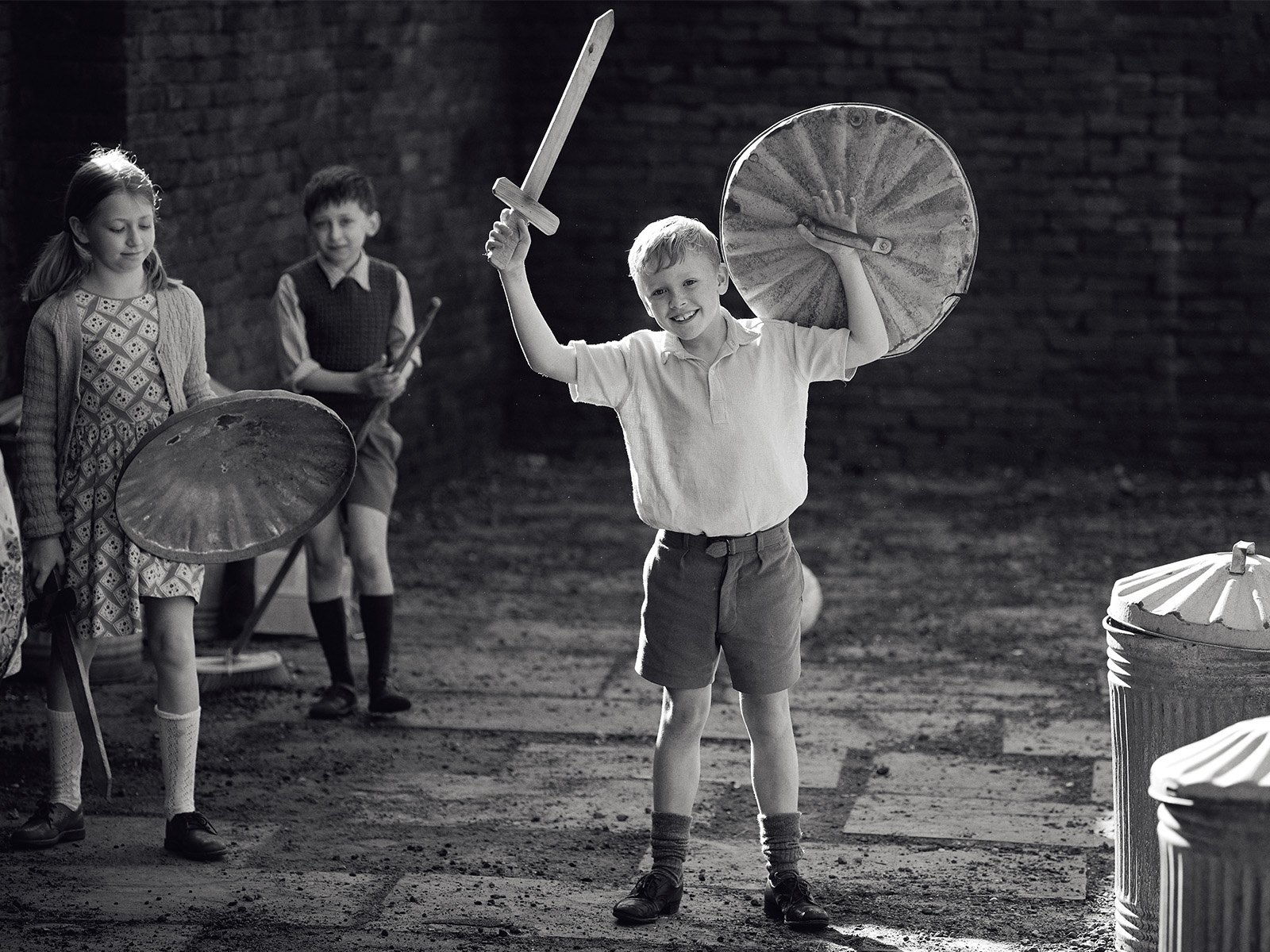 Buddy with his sword and shield