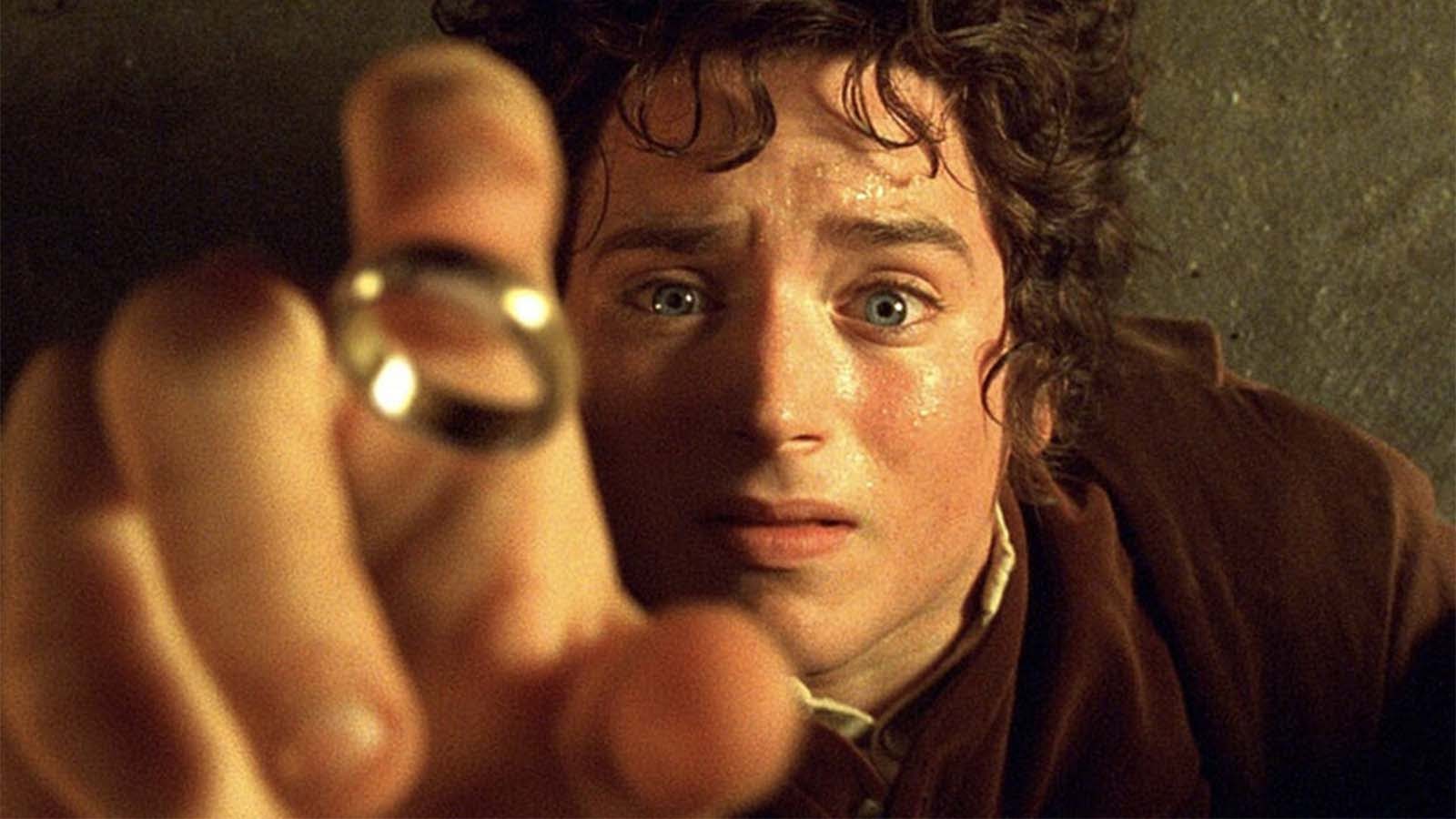 Frodo catches the ring in slow-motion. Image © New Line Cinema