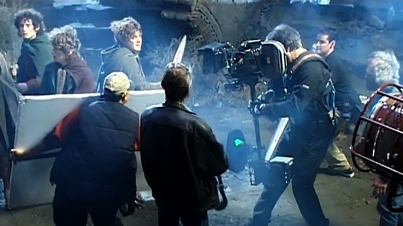 Filming the Weathertop scene of The Fellowship of the Ring. Image © New Line Cinema