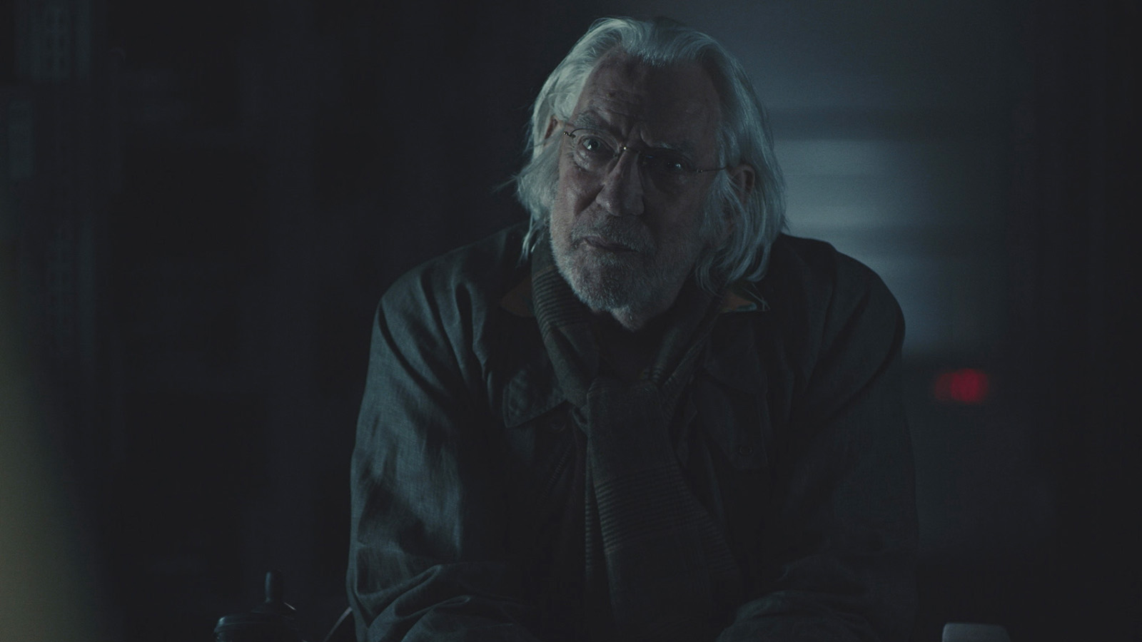 Donald Sutherland as Holdenfield in Moonfall. Image © Lionsgate Movies