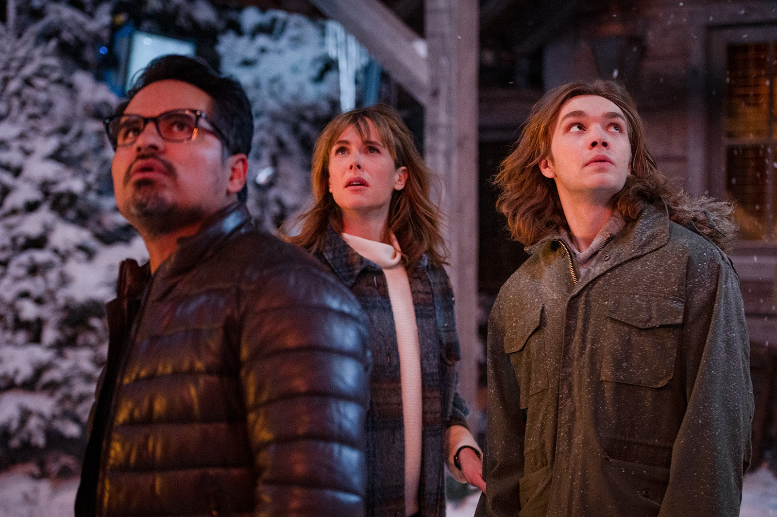 Tom and Brenda Lopez (played by Michael Pena and Carolina Bartczak) with Sonny Harper (Charlie Plummer). Image © Lionsgate Movies